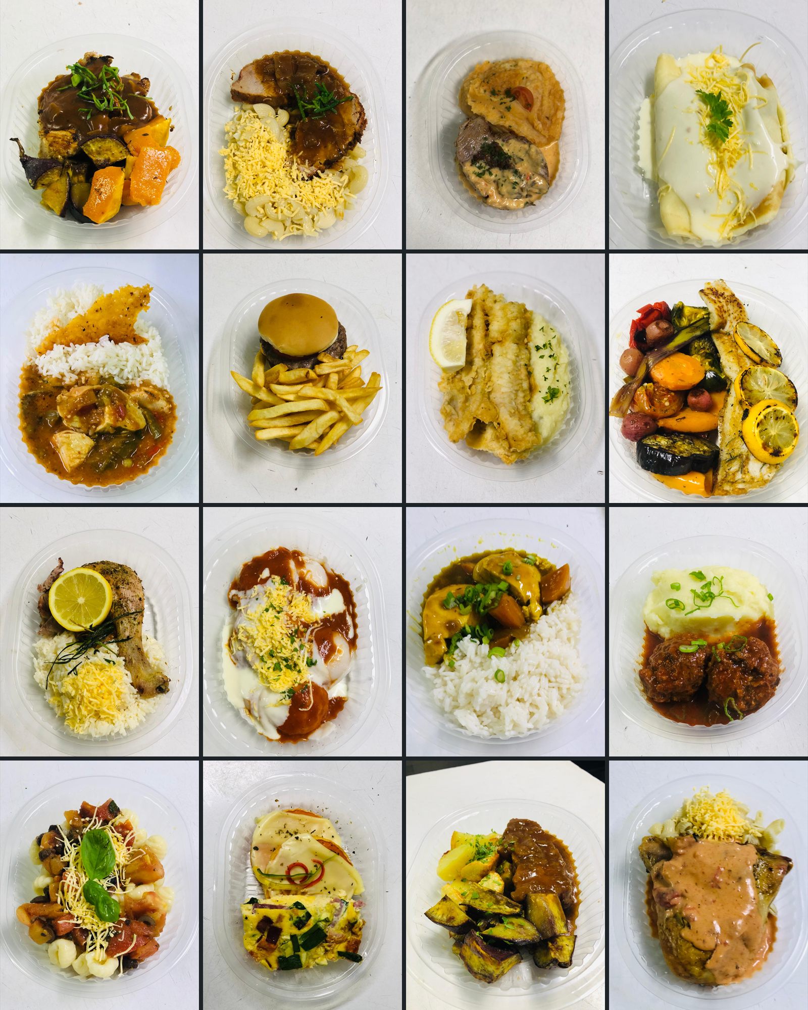 Dieciséis viandas porcionadas de la semana: carnes, pescados, pastas y guisos